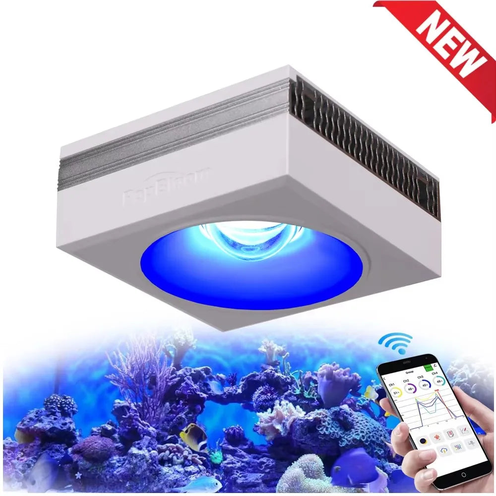 PopBloom RL90 WiFi LED Aquarium Light Full Spectrum Reef Coral
