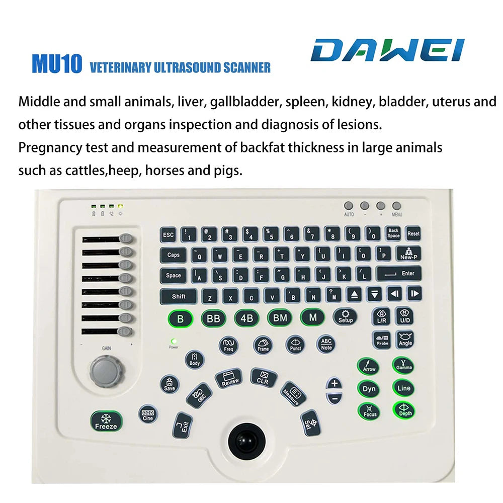 DAWEI Portable Veterinary Ultrasound Scanner For Farm And Pets