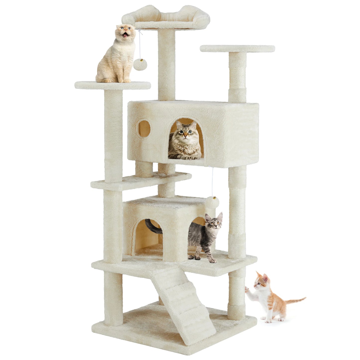MCQ Indoor Cat Tree Tower With Platforms And Sisal Post