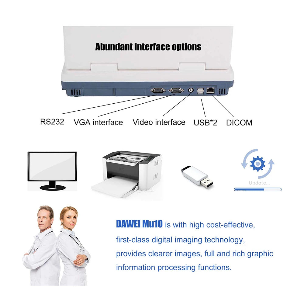DAWEI Portable Veterinary Ultrasound Scanner For Farm And Pets