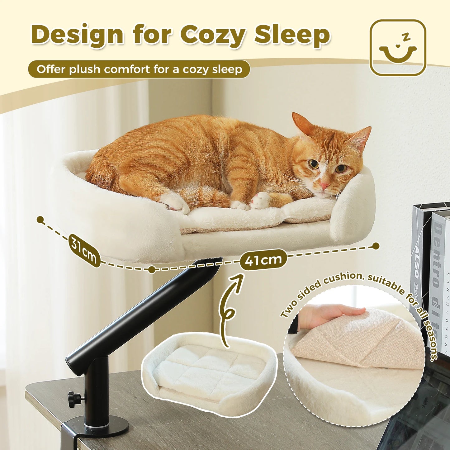 PAWZ Road Adjustable Rotatable Cat Desk Bed And Cat Hammock