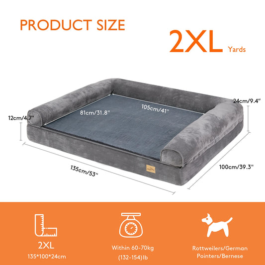 BINGOPAW Orthopedic Dog Bed With Removable Washable Cover And Foam