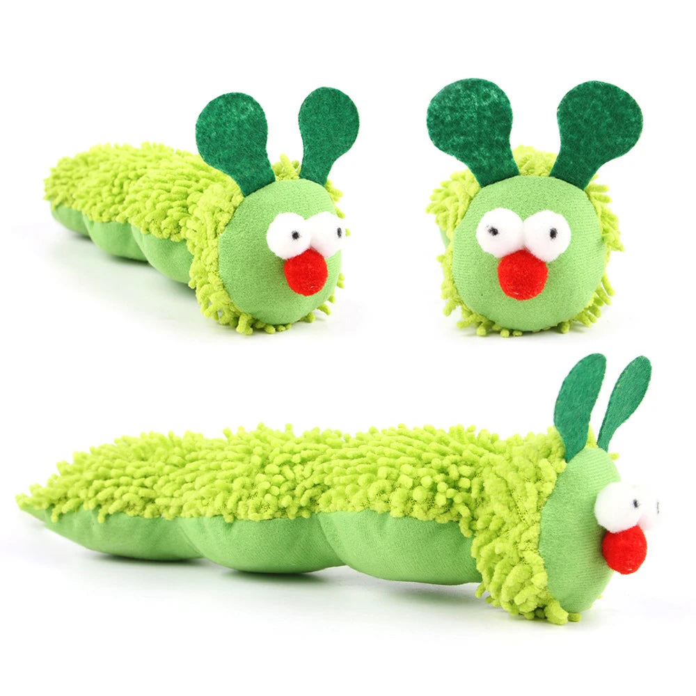 Caterpillar Cat Chew Toy With Catnip And Silvervine