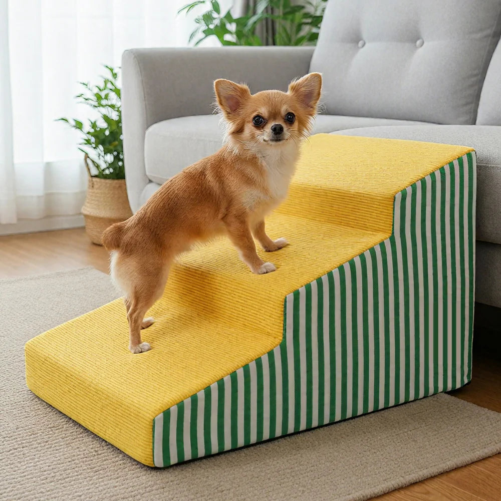 High Density Foam Dog Stairs With Washable Removable Cover