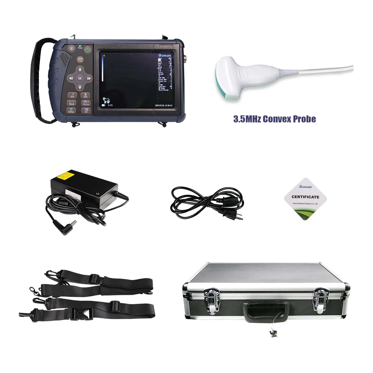 DAWEI Portable Veterinary Ultrasound Scanner B Ultra Pregnancy Machine