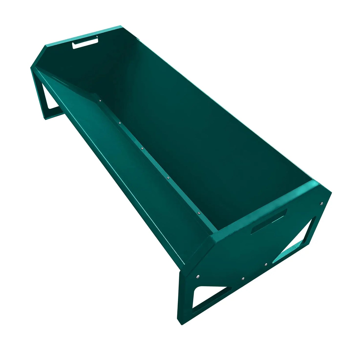 HiMISS Heavy Duty Galvanized Steel Livestock Feeder V Shaped Bottom