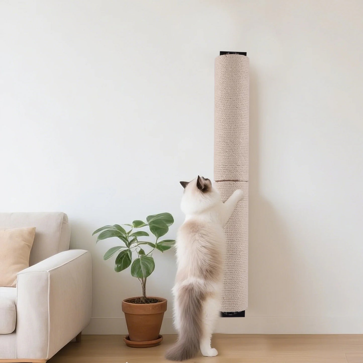 Cat Scratching Post Wall Mounted Hemp Rope Indoor Kit