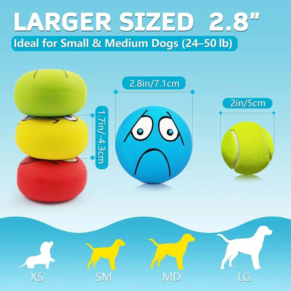 Smiley Ace Squeaky Dog Toys for Small and Medium Dogs