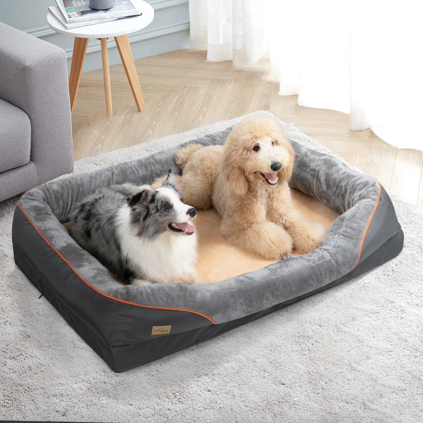 BINGOPAW Large Dog Bed With Removable Washable Cover Waterproof
