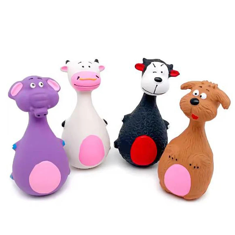 Cartoon Fat Bellied Latex Squeak Dog Toy For Pets Fun