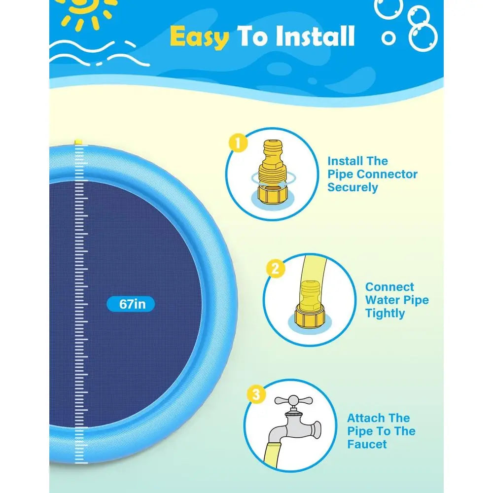 Pet Splash Pad For Dogs Thickened Outdoor Water Play Mat