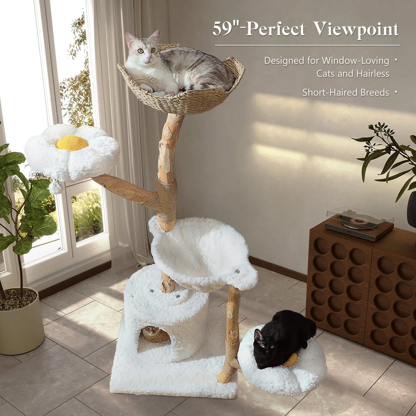 PAWZ Road Large Cat Tower With Sisal Scratching Post