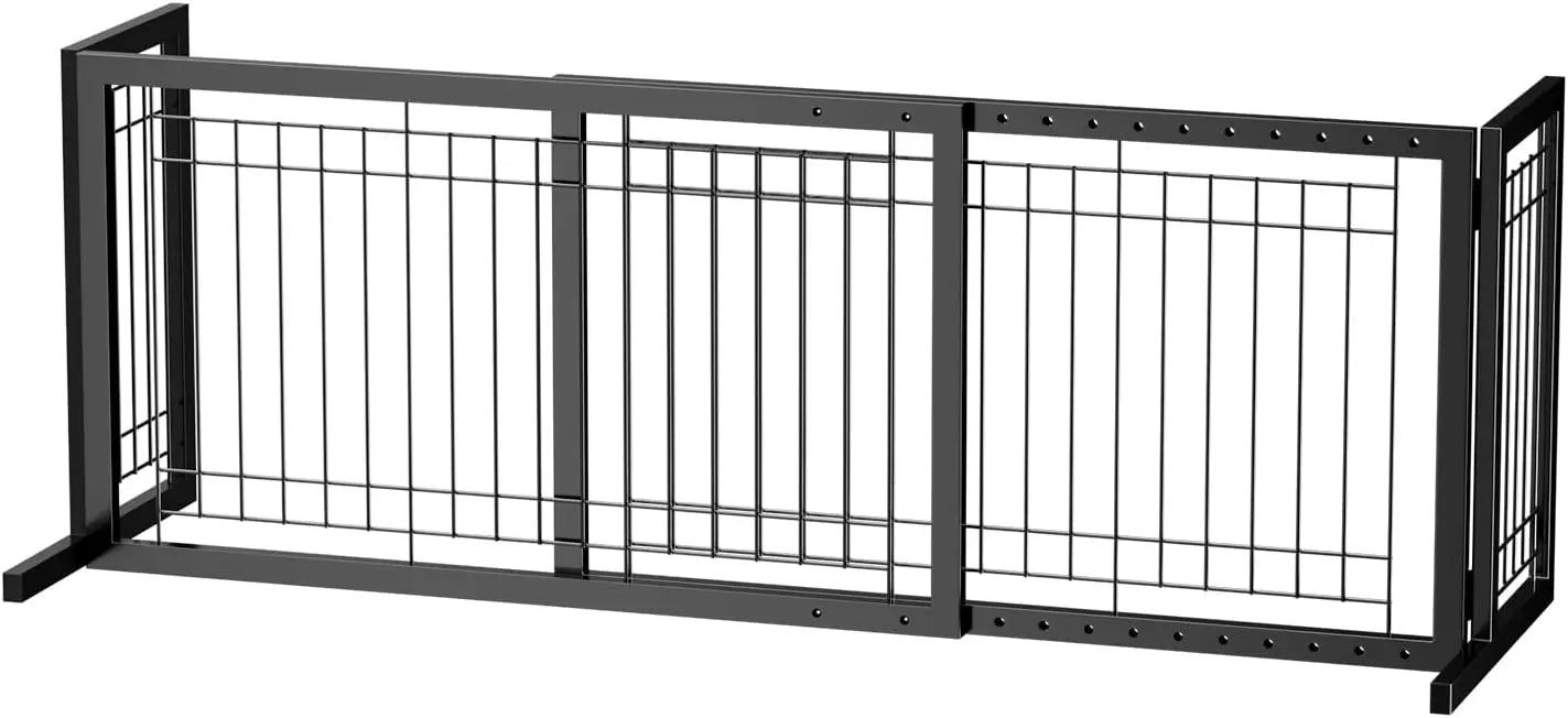 Bonnlo Free Standing Dog Gate 37-68 Inch Adjustable Fence