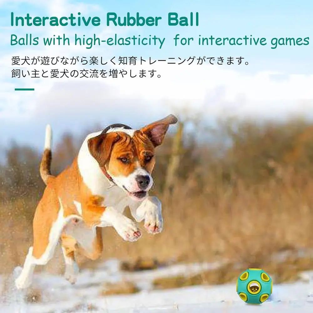 Dog Balls With Sound 4 Pack Rubber Bouncy Chew Toys For Small Dogs