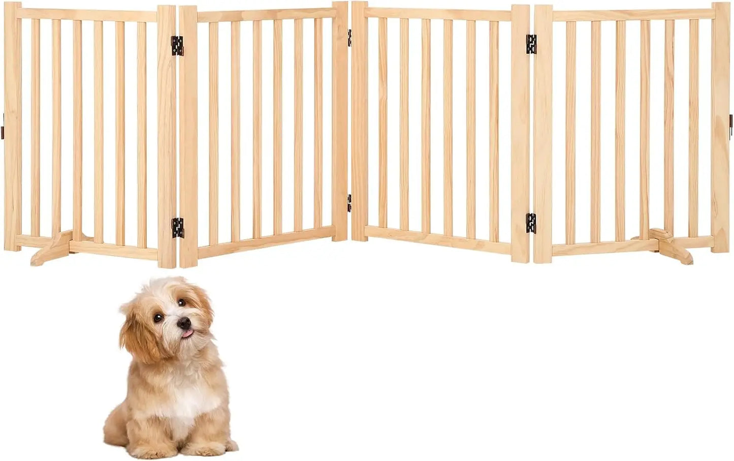 HiMISS Freestanding Dog Gate For Doorways And Stairs Foldable
