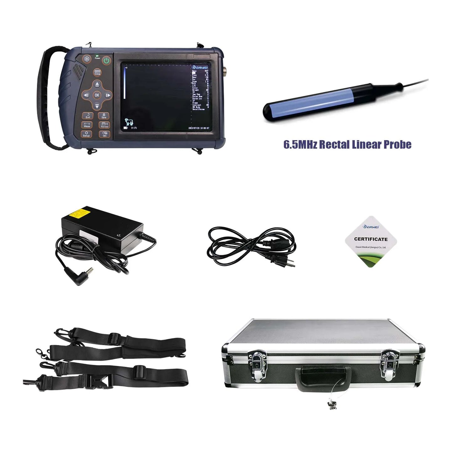 DAWEI Portable Veterinary Ultrasound Scanner B Ultra Pregnancy Machine