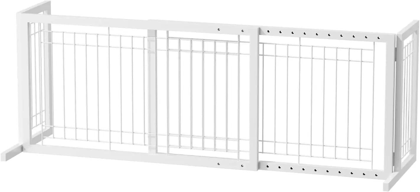 Bonnlo Free Standing Dog Gate 37-68 Inch Adjustable Fence