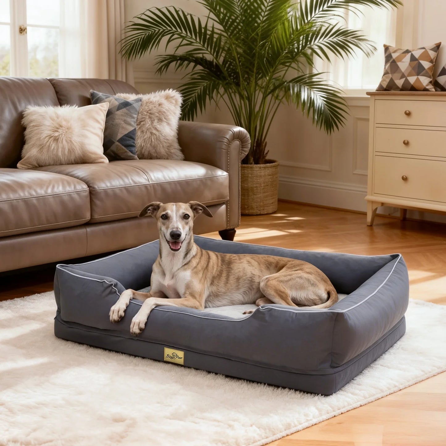 BINGOPAW Orthopedic Dog Bed With Waterproof Lining And Removable Cover