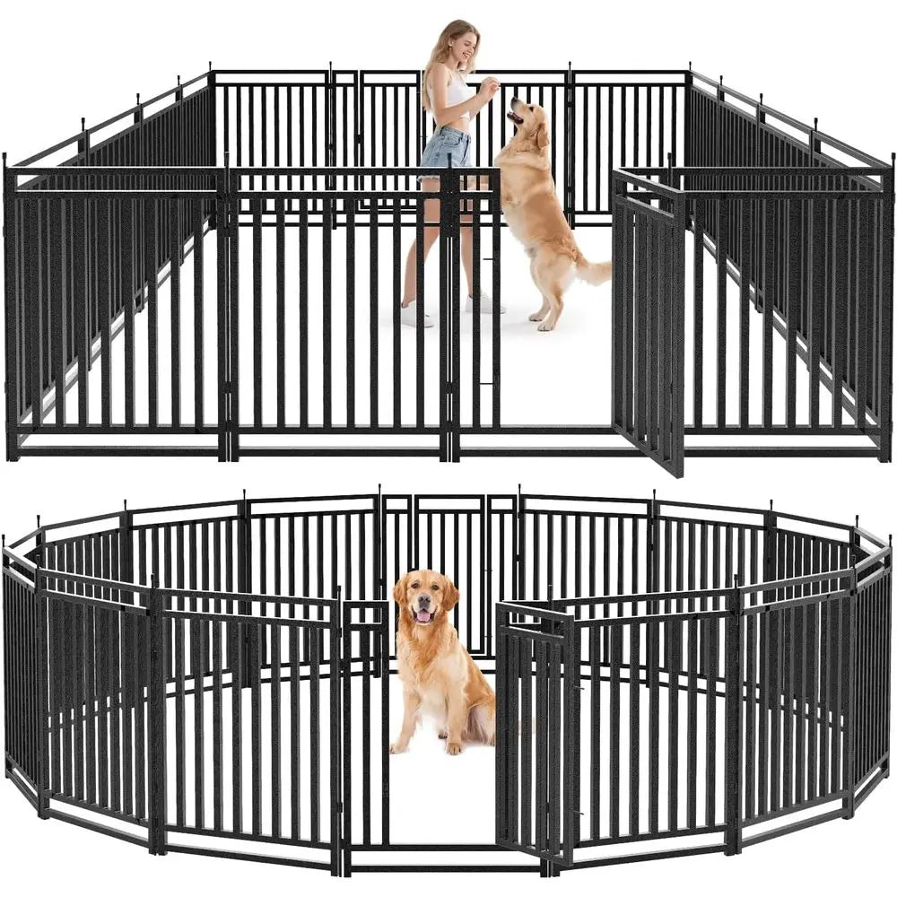 Portable Metal Dog Playpen Sixteen Panels For Indoor Outdoor Use