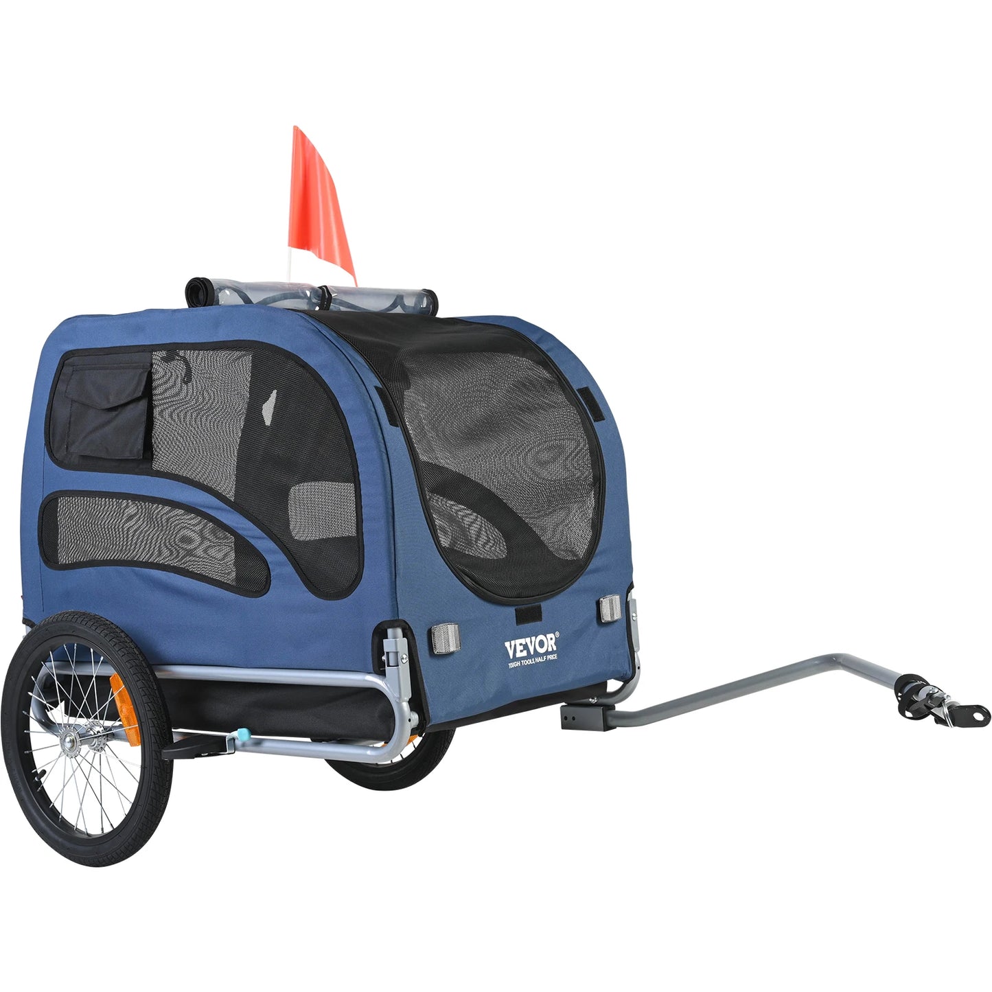 Pet Bike Trailer Carrier For Dogs, 100lb Capacity, Collapsible