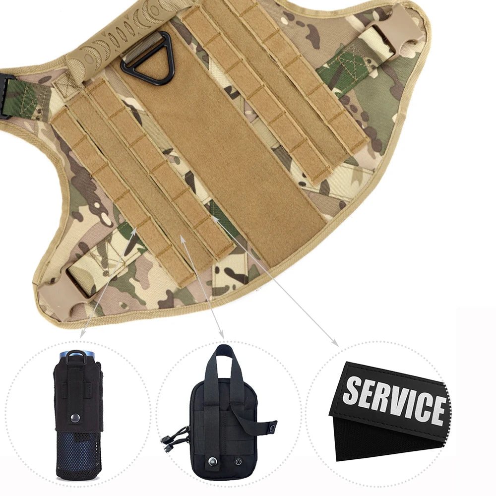 PETRAVEL CN Tactical Dog Harness Leash Set For Working Dogs