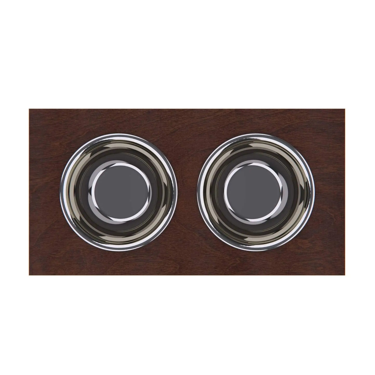 Raised Dog Bowl Stand With Internal Storage And Double Bowls