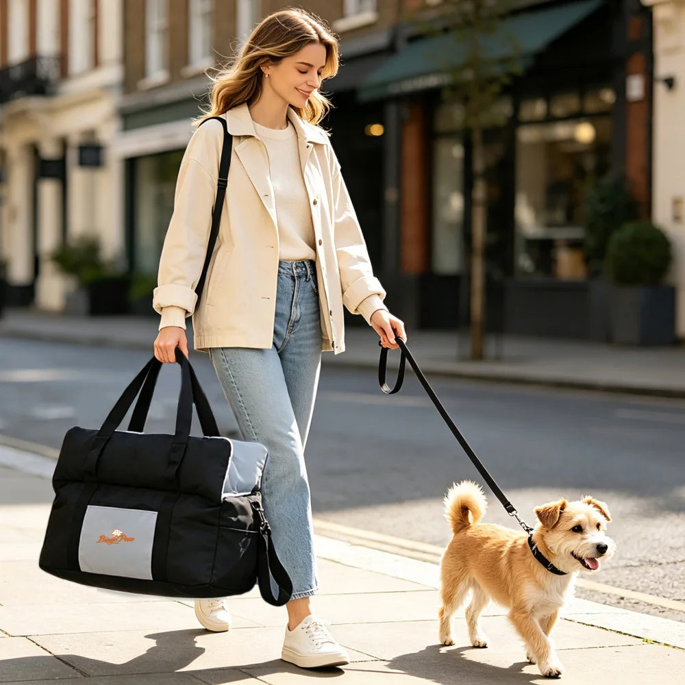 Borwart Portable Pet Dog Car Booster Seat With Belt Cover