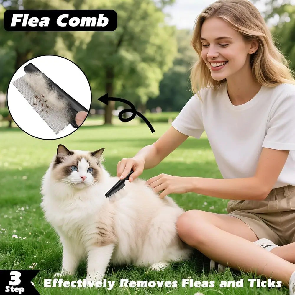 Grooming Kit Double Sided Slicker Brush For Dogs Cats Horses