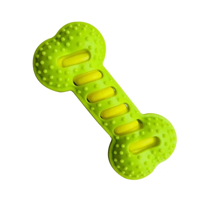 Dog Chew Toy Rubber Bone Interactive Stick Teeth Cleaning