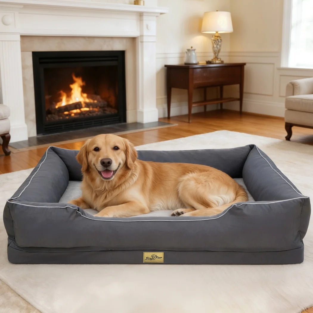 Borwart Jumbo Large Orthopedic Dog Bed Waterproof Nonslip Bottom