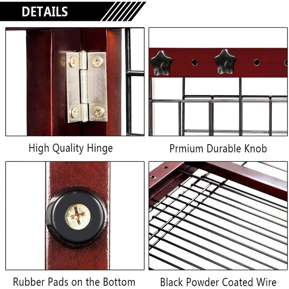 Bonnlo Free Standing Dog Gate 37-68 Inch Adjustable Fence