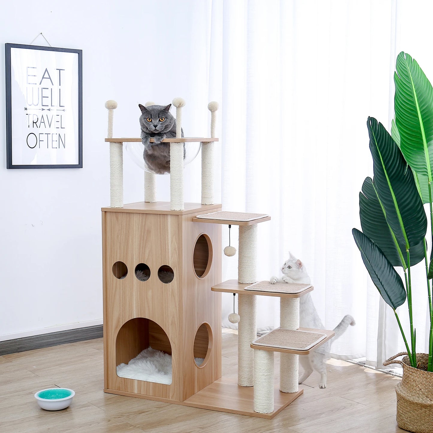 PAWZ Ro Multi Level Cat Tree With Scratching Posts Hammock