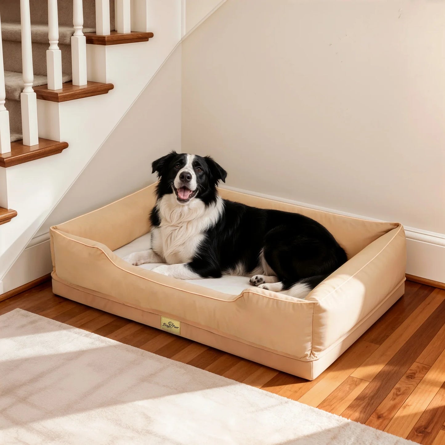 BINGOPAW Orthopedic Dog Bed With Waterproof Lining And Removable Cover