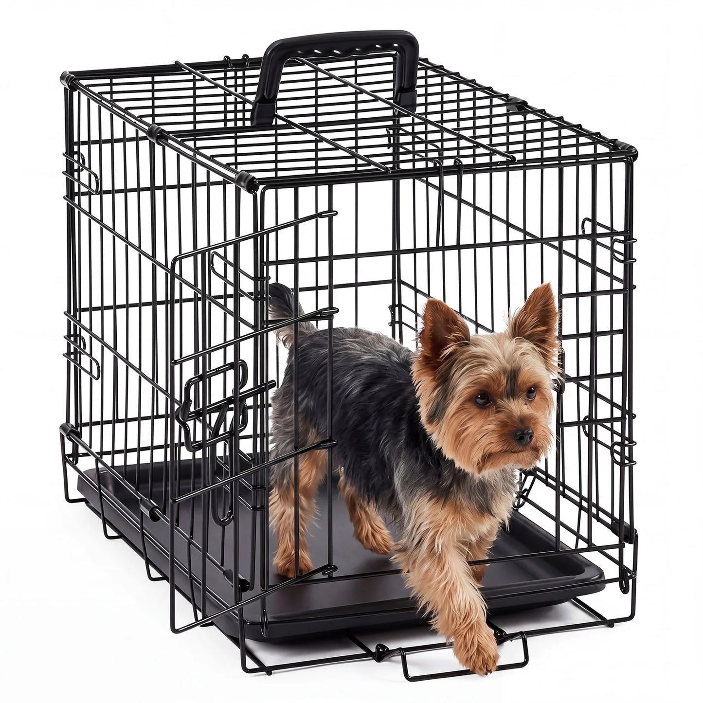 JHK 18 Inches Door Dog Crate With Secure Lock Tray
