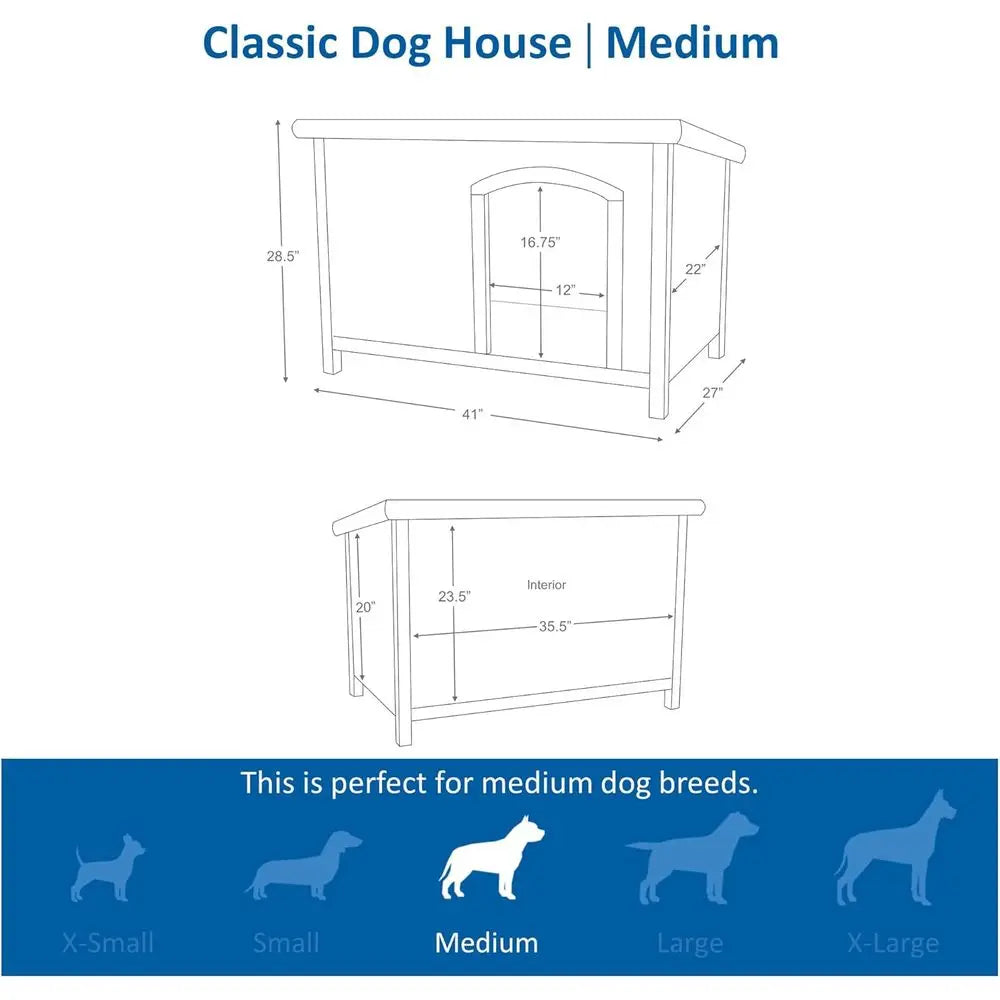 Glazed Pine Dog House Shelter With Traditional Design