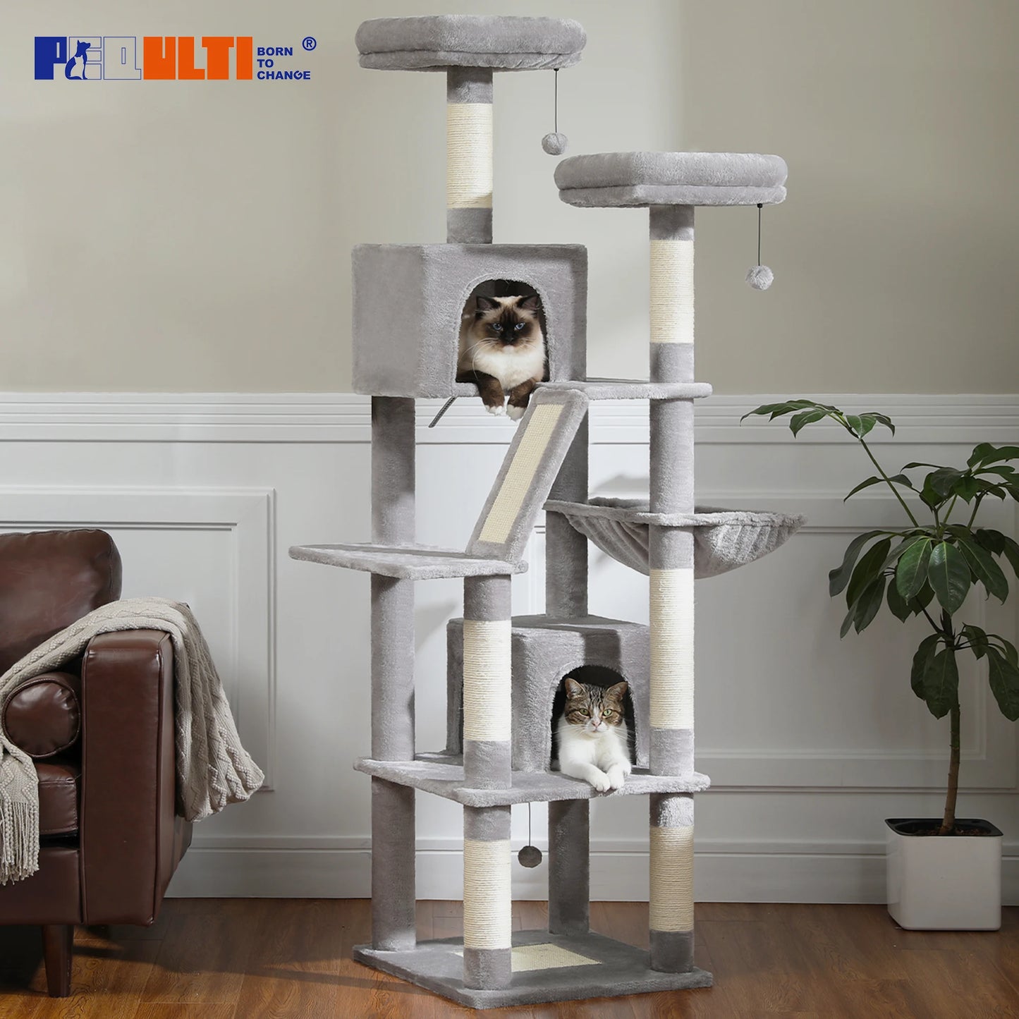 PAWZ Road Large Cat Tree Tower Indoor Scratching Posts