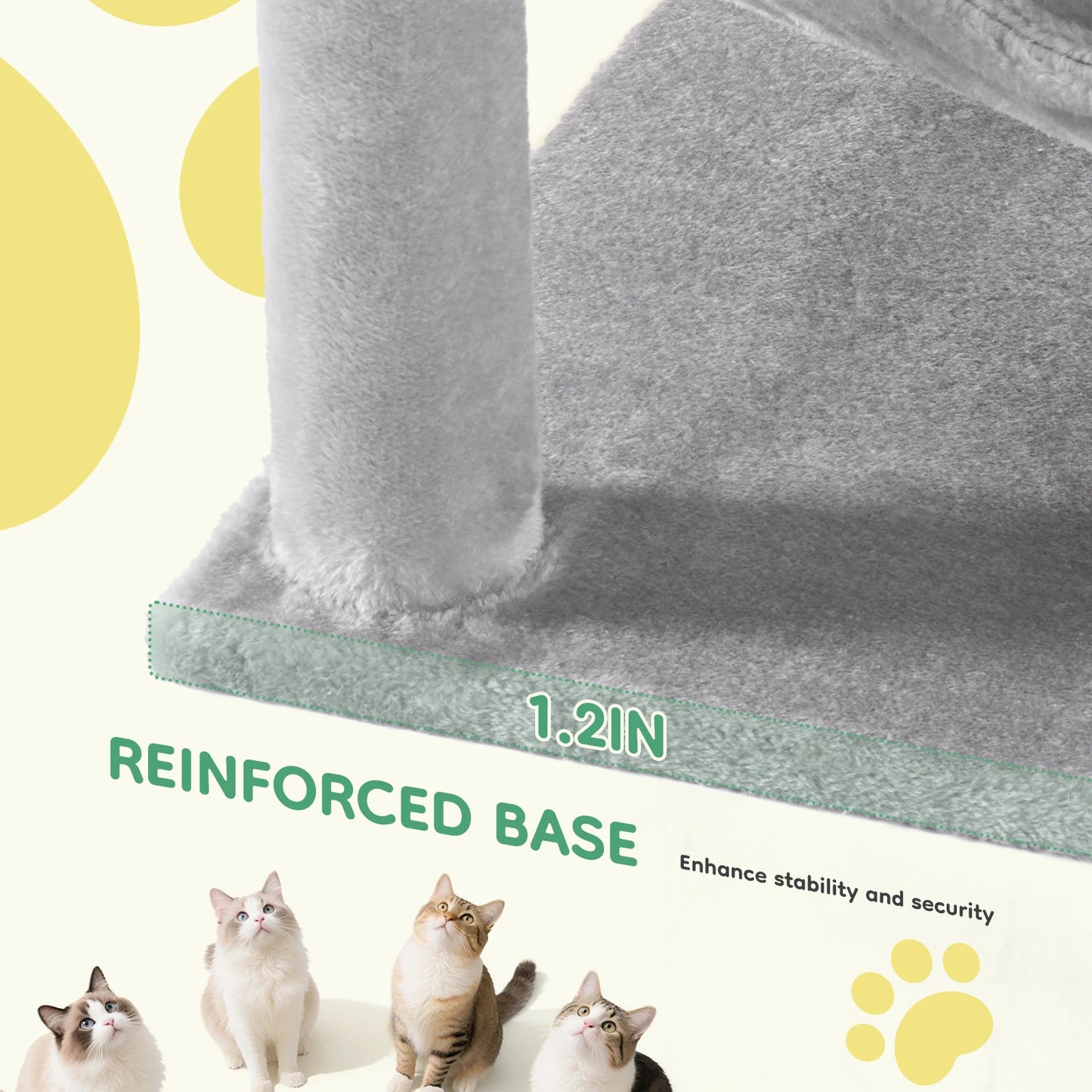 JHK Indoor Cat Tree MultiCat Climbing Tower with Sisal Posts