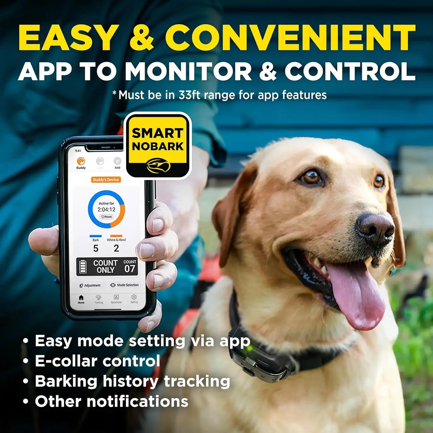 Smart Bark Detector For Dogs With App Notifications