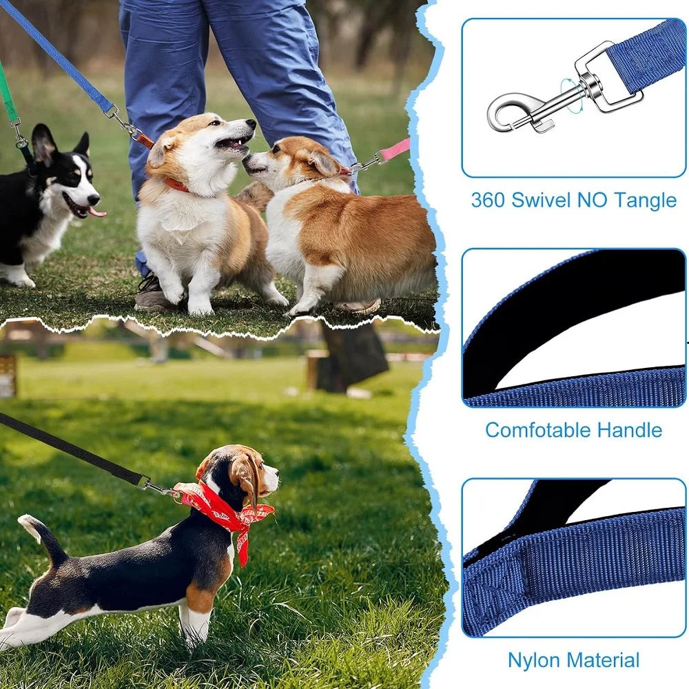 Nylon Dog Leash With Reflective Breakaway Quick Release All Dogs