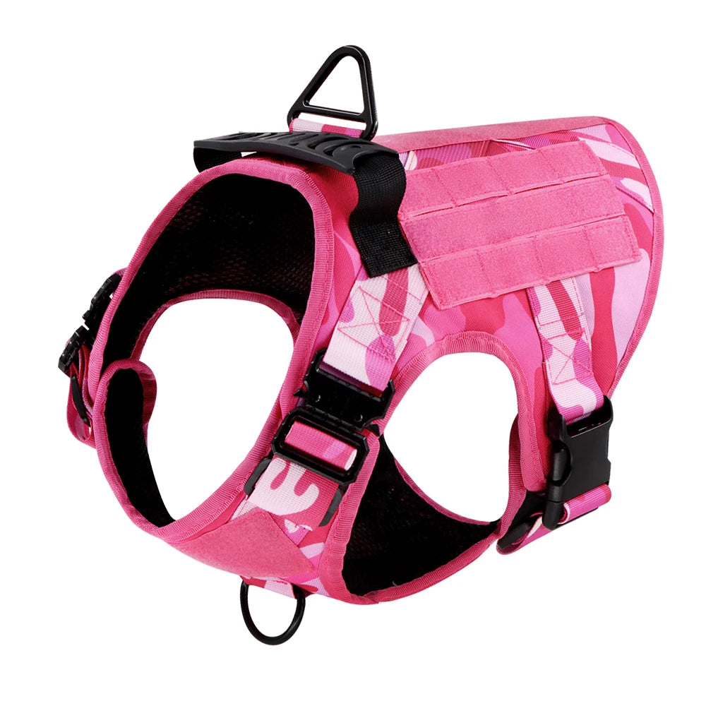 Military Camouflage Dog Harness For Large And Medium Dogs Adjustable Vest