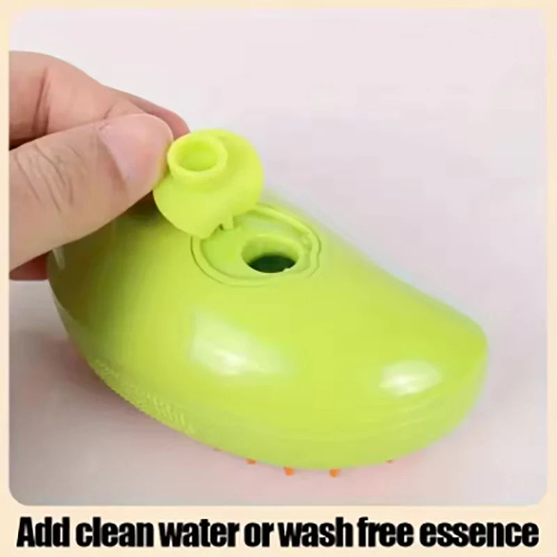 Pet Steam Hair Removal Brush 3 In 1 Silicone Groomer