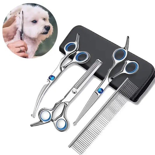 Ambidextrous Stainless Steel Dog Grooming Scissors For Safe Trimming