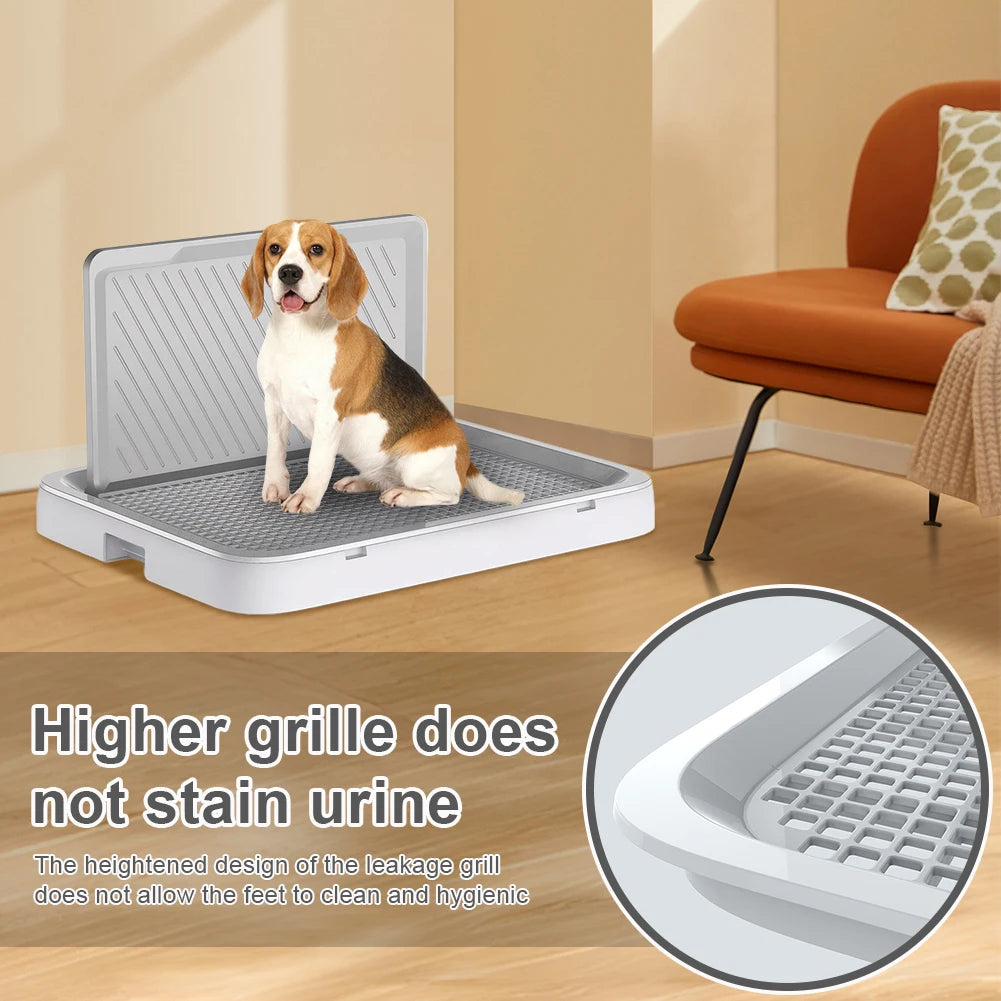 Alloet Dog Potty Tray With Pee Wall Pan Indoor Toilet