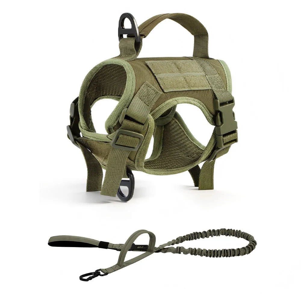 Adjustable Tactical Cat Harness Leash Set With Quick Release