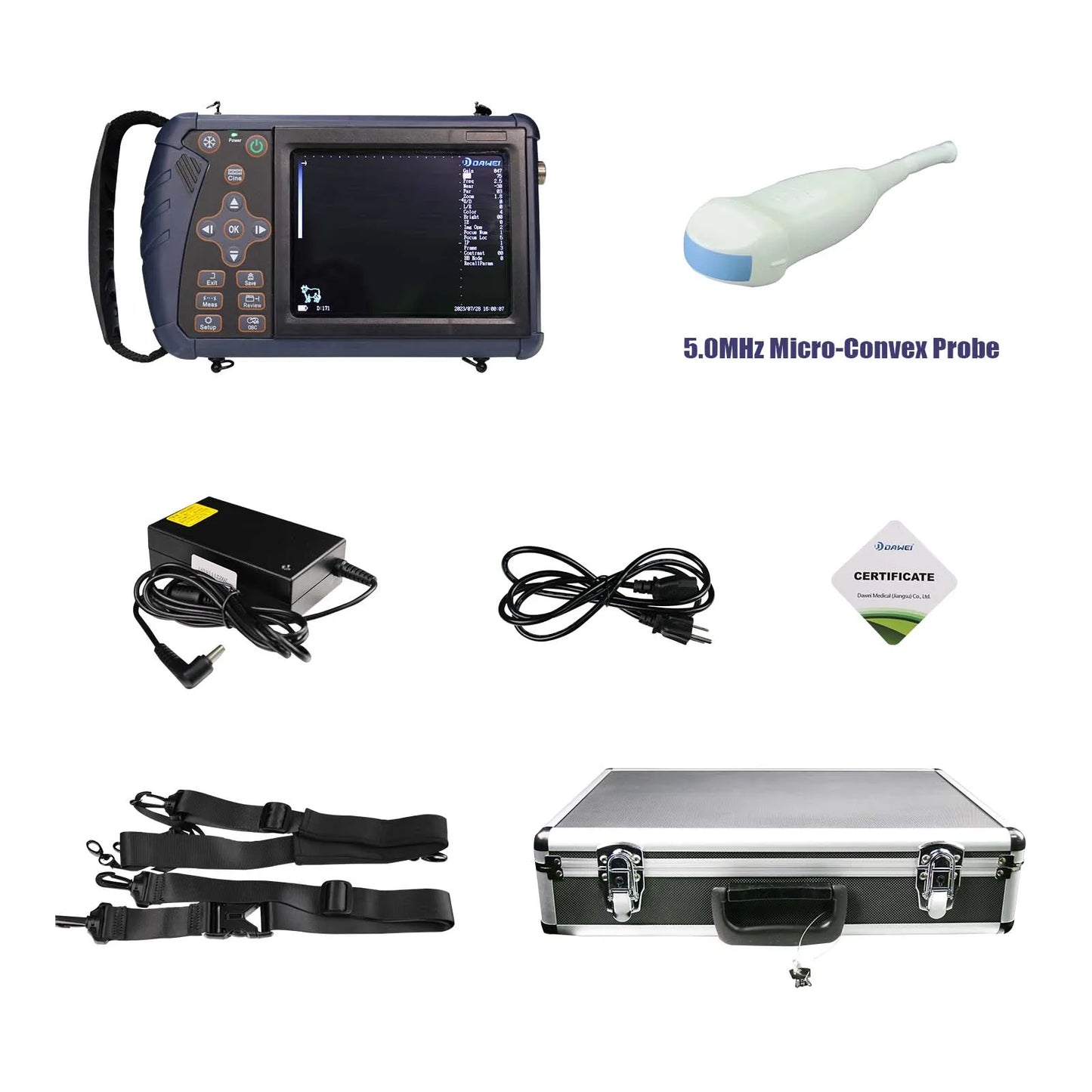 DAWEI Portable Veterinary Ultrasound Scanner B Ultra Pregnancy Machine