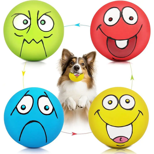Smiley Ace Squeaky Dog Toys for Small and Medium Dogs