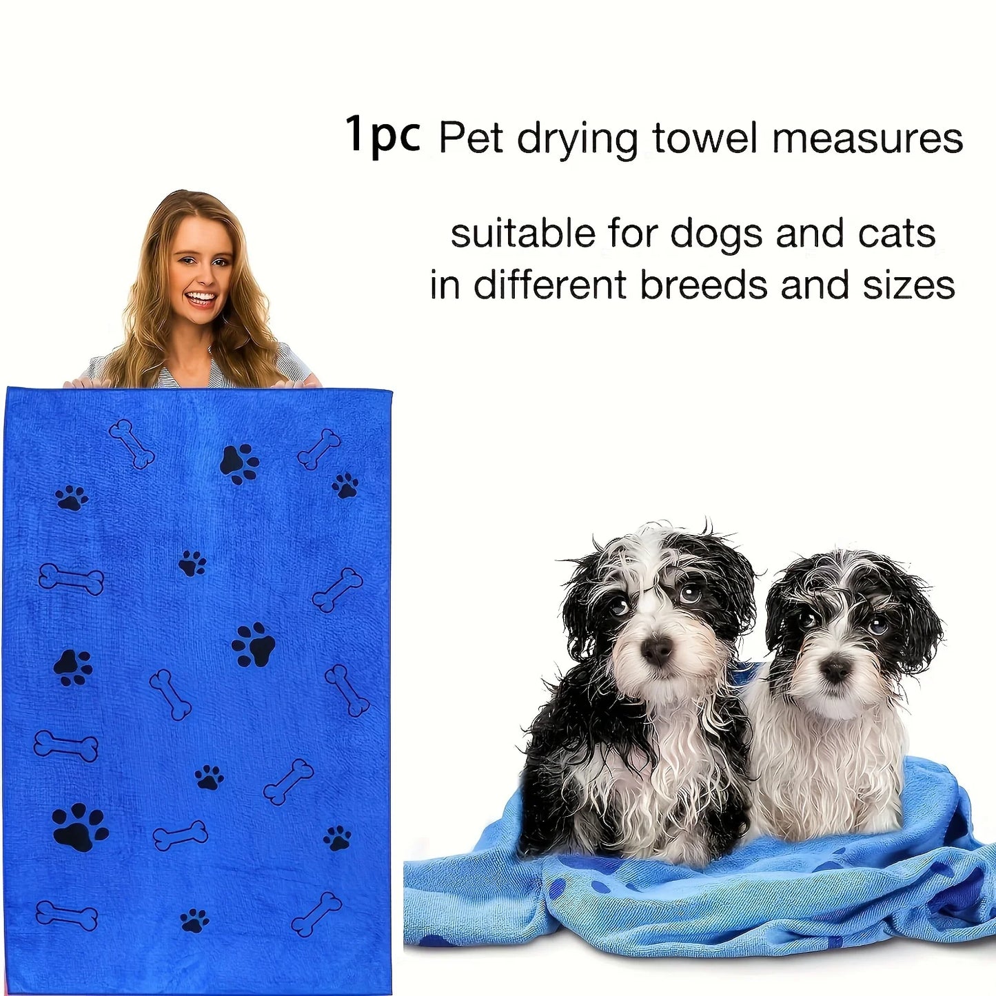 Quick-Drying Microfiber Dog Towel For Pet Bath And Car Wipes