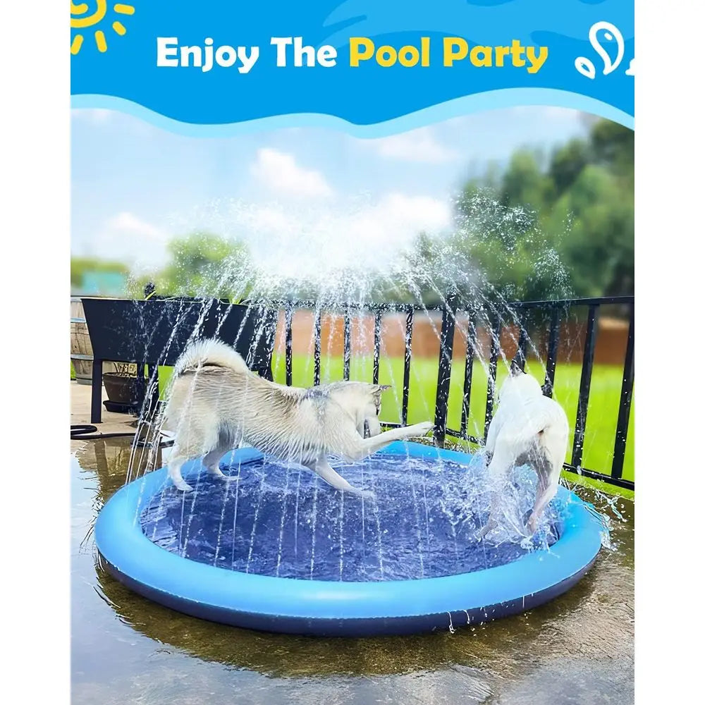 Pet Splash Pad For Dogs Thickened Outdoor Water Play Mat
