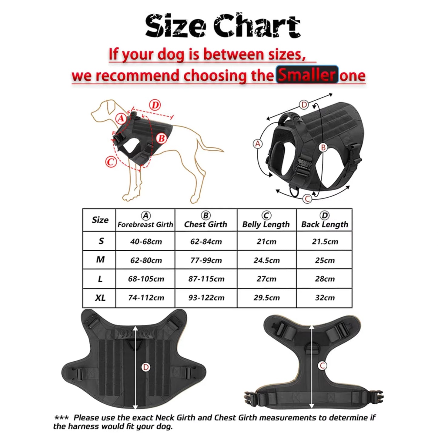 Tactical Dog Harness And Leash Set With Adjustable Vest