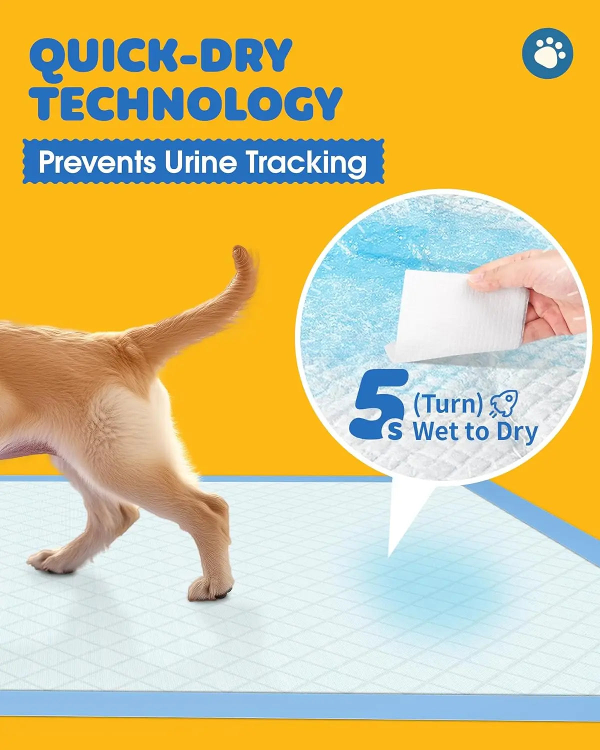 Six Layer Quick Drying Dog Pee Pads For Puppies Leakproof